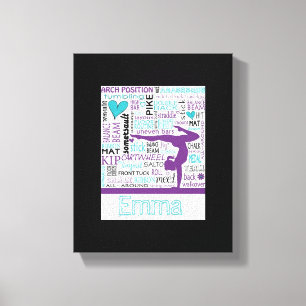 Gymnastics Canvas Gym Art Personalised Print
