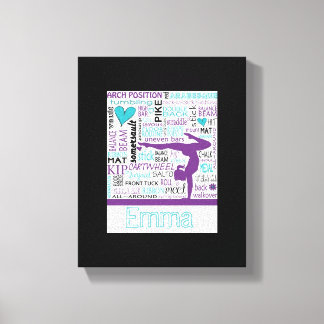 Gymnastics Canvas Gym Art Personalised Print