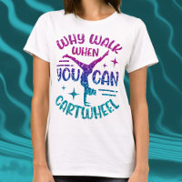 Gymnastics Cartwheel Magenta Purple Turquoise  
