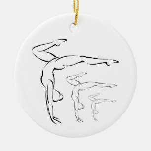 Gymnastics Ceramic Tree Decoration