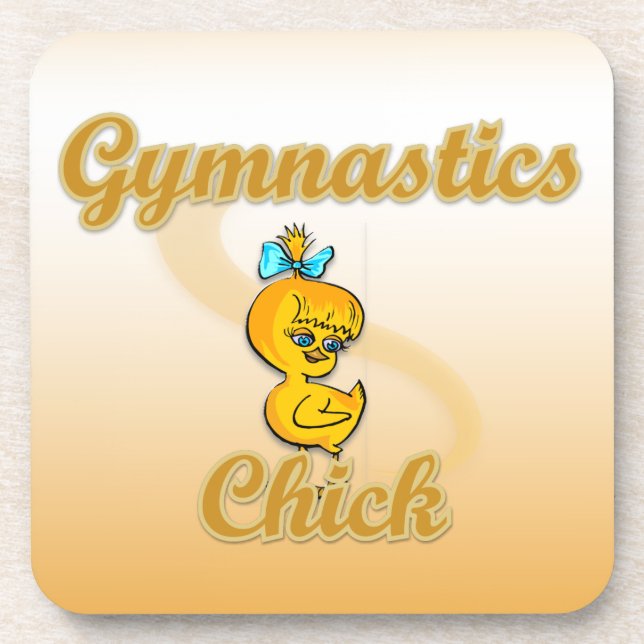 Gymnastics Chick Coaster (Front)