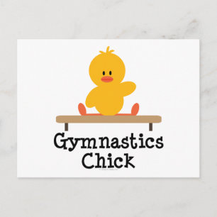 Gymnastics Chick Postcard