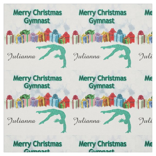 Gymnastics Christmas Personalised Fabric (Swatch)