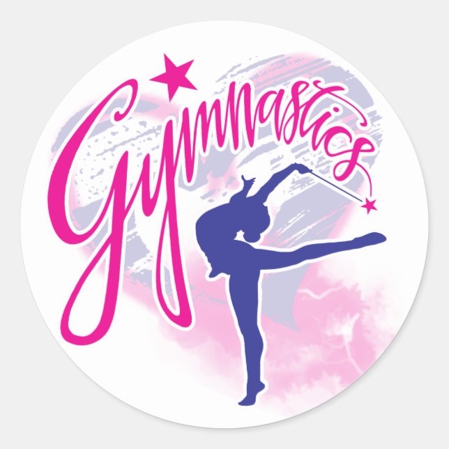 Gymnastics Classic Round Sticker (Front)