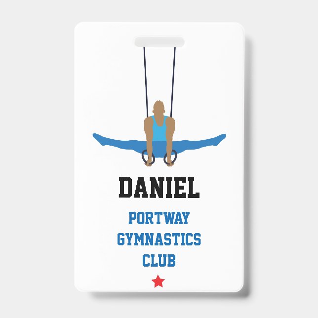 Gymnastics Club Custom ID Badge (Front)