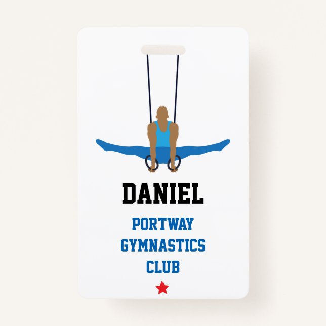 Gymnastics Club Custom ID Badge (Front)