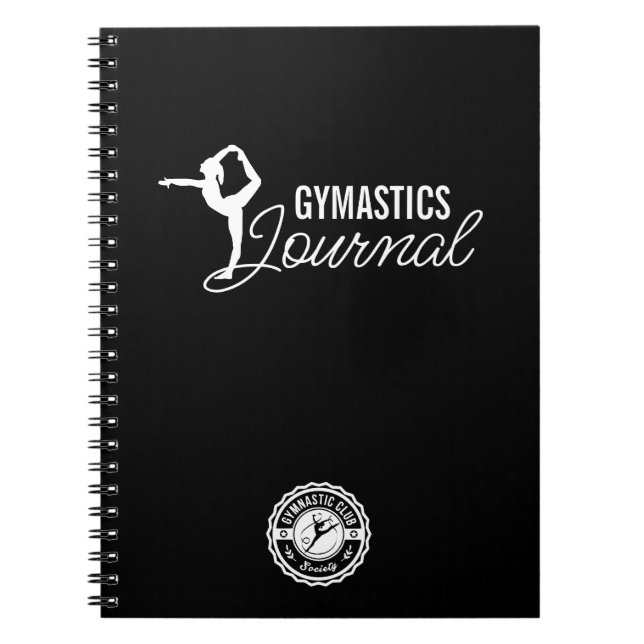 Gymnastics Club Gym Logo Student Team Routine Notebook (Front)