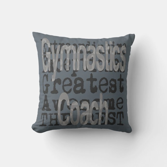 Gymnastics Coach Extraordinaire Cushion (Front)