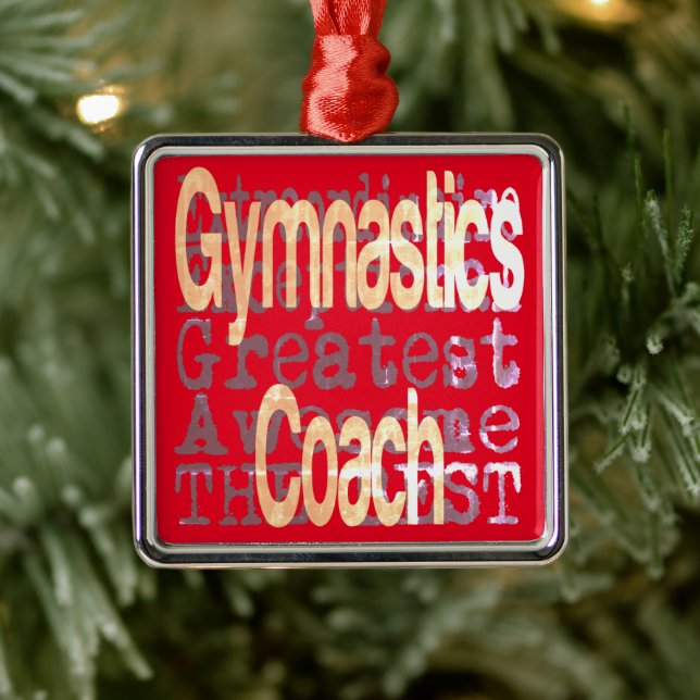 Gymnastics Coach Extraordinaire Metal Tree Decoration (Tree)
