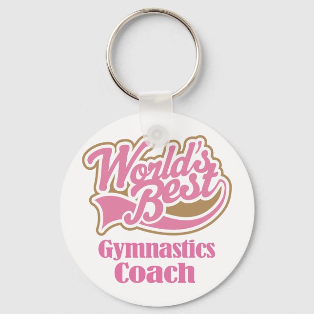 Gymnastics Coach Gift Key Ring (Front)