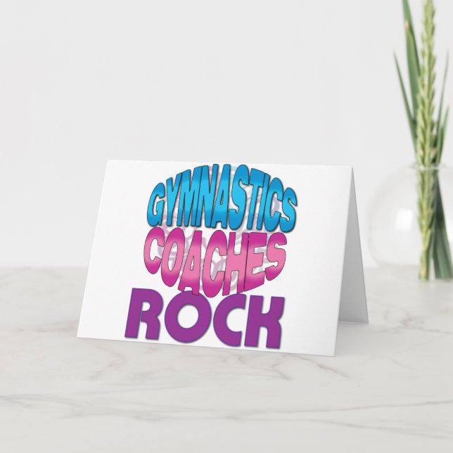 Gymnastics Coach Gifts Holiday Card (Front)