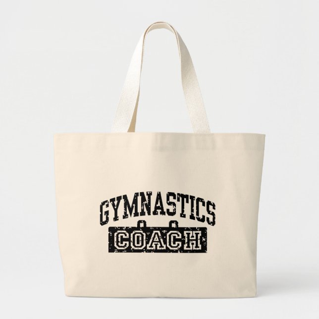 Gymnastics Coach Large Tote Bag (Front)