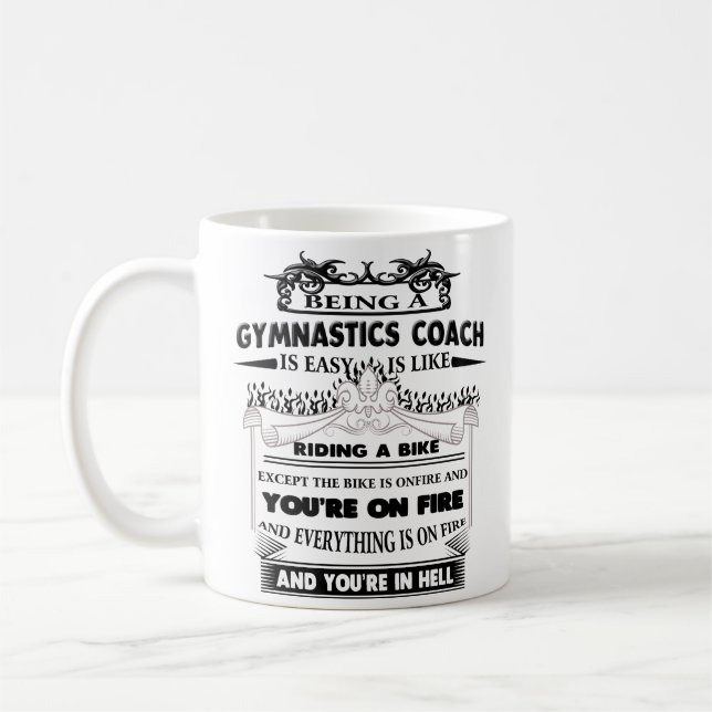 Gymnastics Coach Mug Coffee Gifts for Men Women (Left)