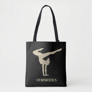 Gymnastics Cold Glitter Personalised Tote Bag