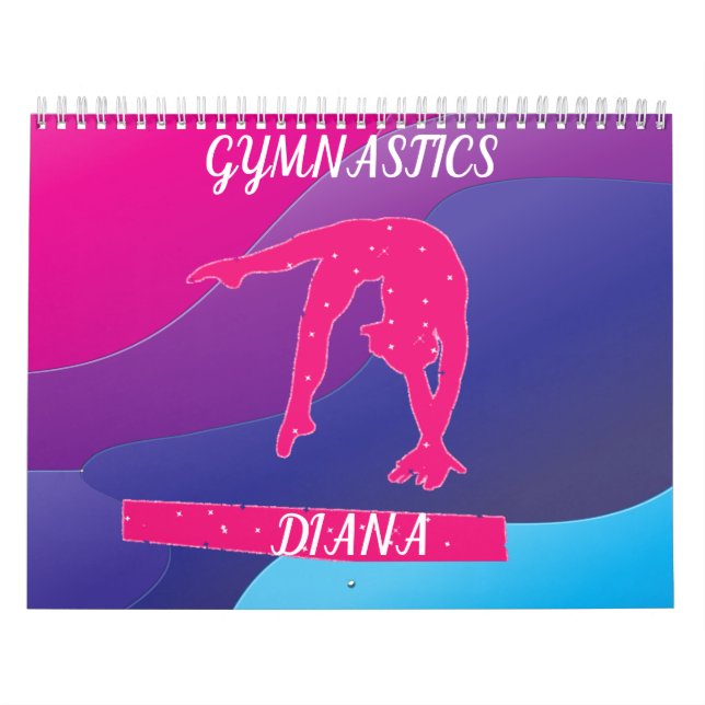 GYMNASTICS  COLORFUL CALENDAR PERSONALIZED 2022. (Cover)