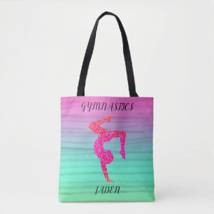 GYMNASTICS  COLORFUL TOTE BAG PERSONALIZED.
