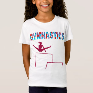 Gymnastics Colour Block Font T-Shirt