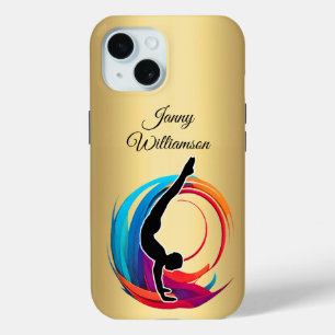 Gymnastics Colourful "logo" elegant Personalise iPhone 15 Case