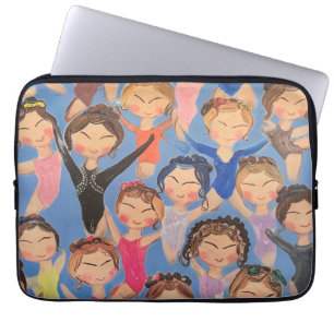 Gymnastics colourful pattern gift laptop sleeve
