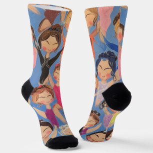 Gymnastics colourful pattern gift socks