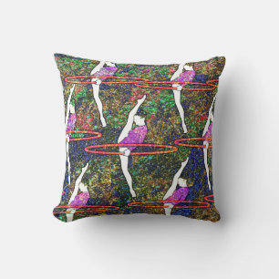 Gymnastics colourful Pattern Hula Hoop dance gift  Cushion