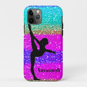 Gymnastics Colourful Sparkle Personalised iPhone 11 Pro Case