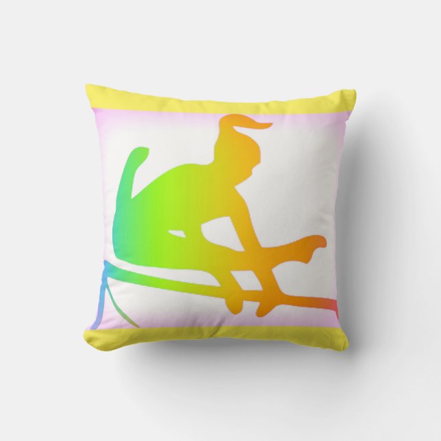 GYMNASTICS colourful throw pillow! Cushion (Front)