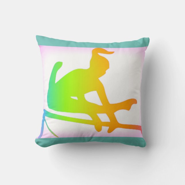 GYMNASTICS colourful throw pillow! Cushion (Front)