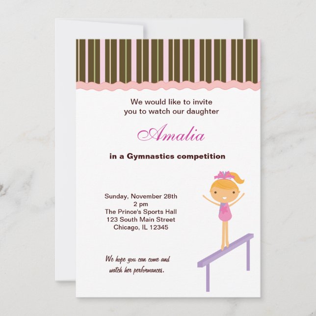 Gymnastics Competition Invitation (Front)