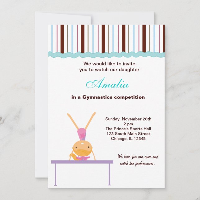Gymnastics Competition Invitation (Front)