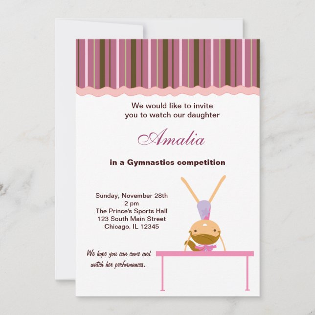 Gymnastics Competition Invitation (Front)