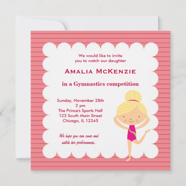 Gymnastics Competition Invitation (Front)