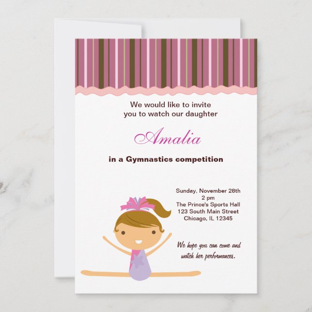 Gymnastics Competition Invitation (Front)