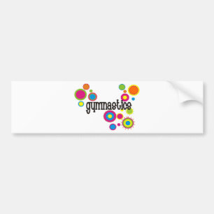 Gymnastics Cool Polka Dots Bumper Sticker