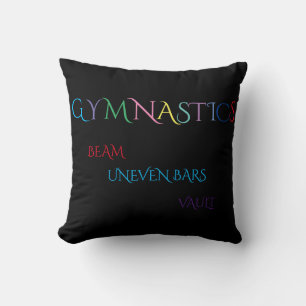 GYMNASTICS custom throw pillow. Cushion