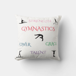 GYMNASTICS custom throw pillow. Cushion