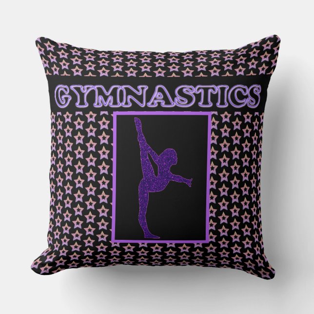 GYMNASTICS custom throw pillow. Cushion (Front)