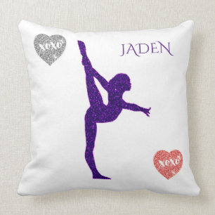 GYMNASTICS custom throw pillow. Cushion