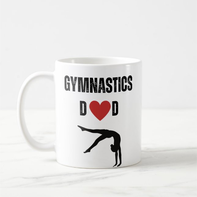 Gymnastics Dad (female athlete) Coffee Mug (Left)