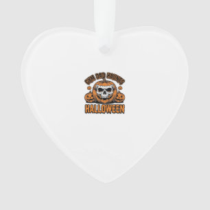 Gymnastics Dad Halloween Vintage Pumpkin Skull_1 Ornament