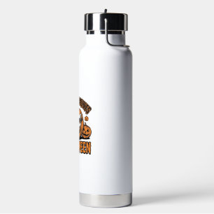 Gymnastics Dad Halloween Vintage Pumpkin Skull_1 Water Bottle