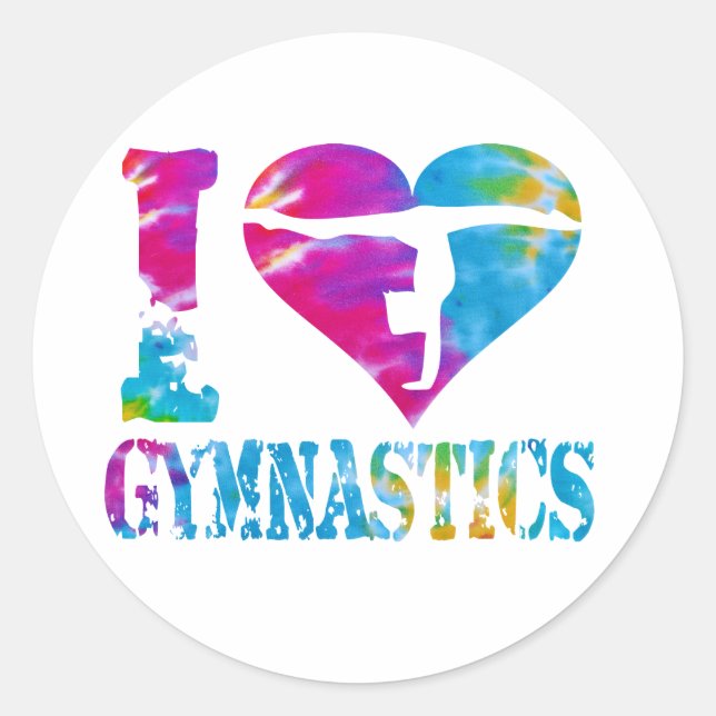 Gymnastics Dance Cheer Stickers Love Heart (Front)