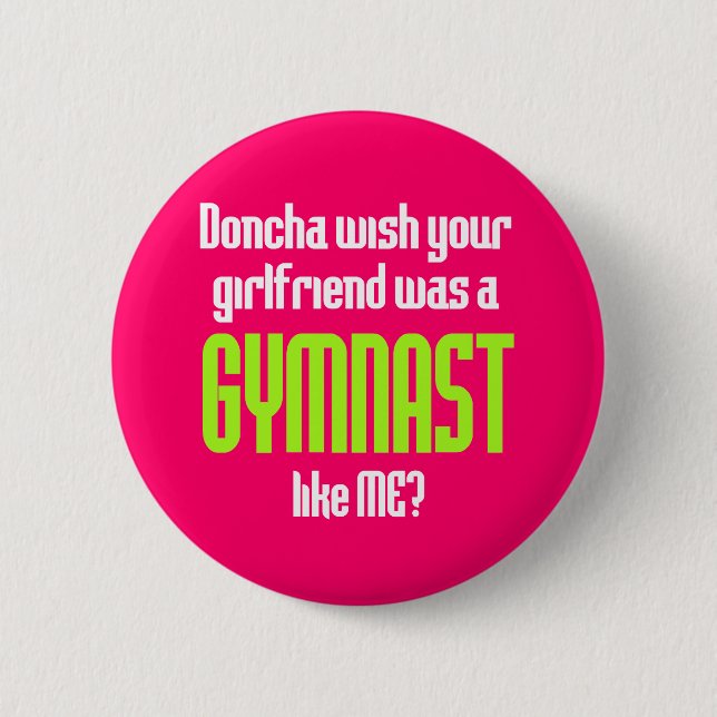 Gymnastics Doncha 6 Cm Round Badge (Front)