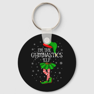 Gymnastics Elf Christmas Matching Family Women Gir Key Ring