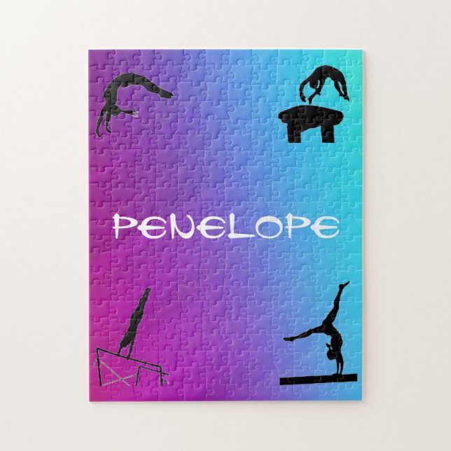 Gymnastics Events Cool Gradient Puzzle (Vertical)