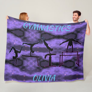Gymnastics Events for Girls Fleece Blanket