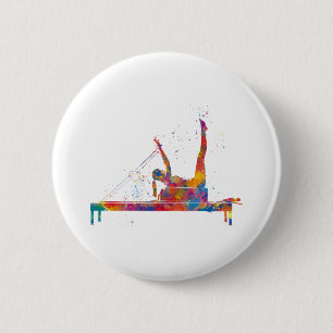 gymnastics exercise 6 cm round badge