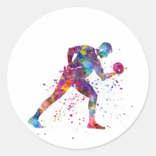 gymnastics exercise classic round sticker