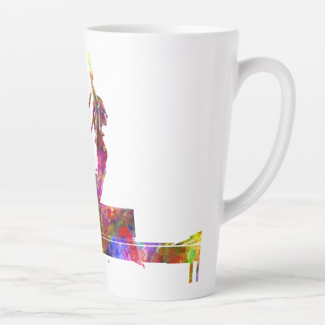 gymnastics exercise latte mug (Right)