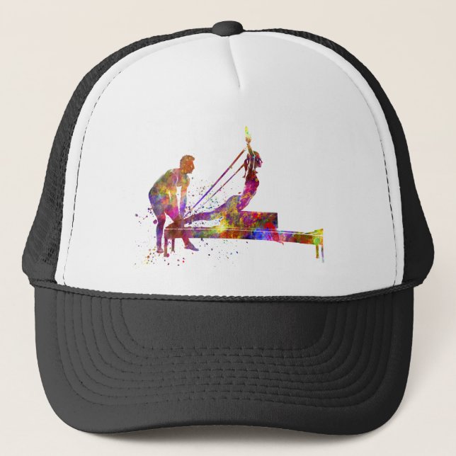 gymnastics exercise trucker hat (Front)